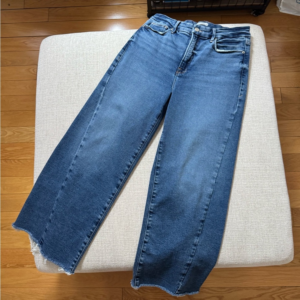 Good American Good Waist Palazzo Jeans 10/30